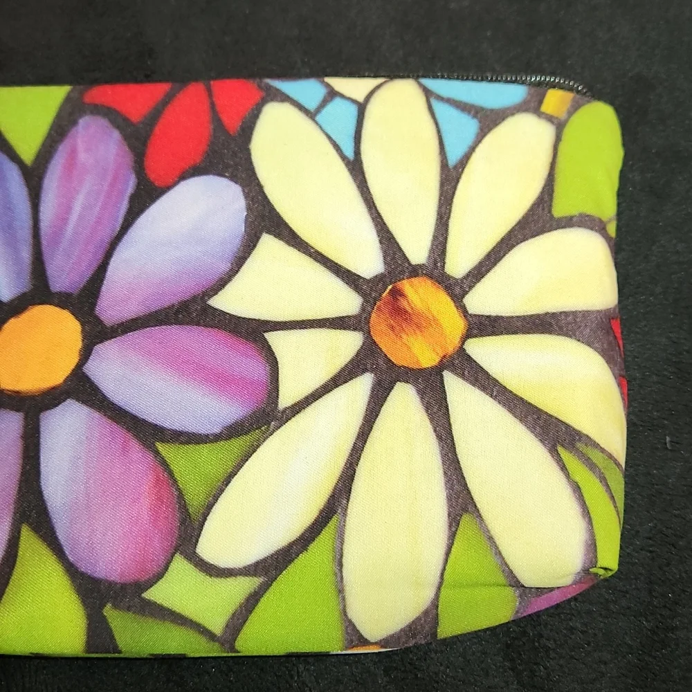 NEW- Cosmetic bags- colorful flowers